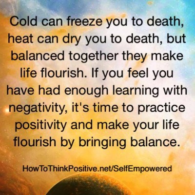 a lesson from cold and heat