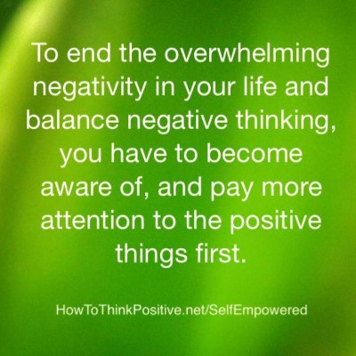 to end negativity in your life